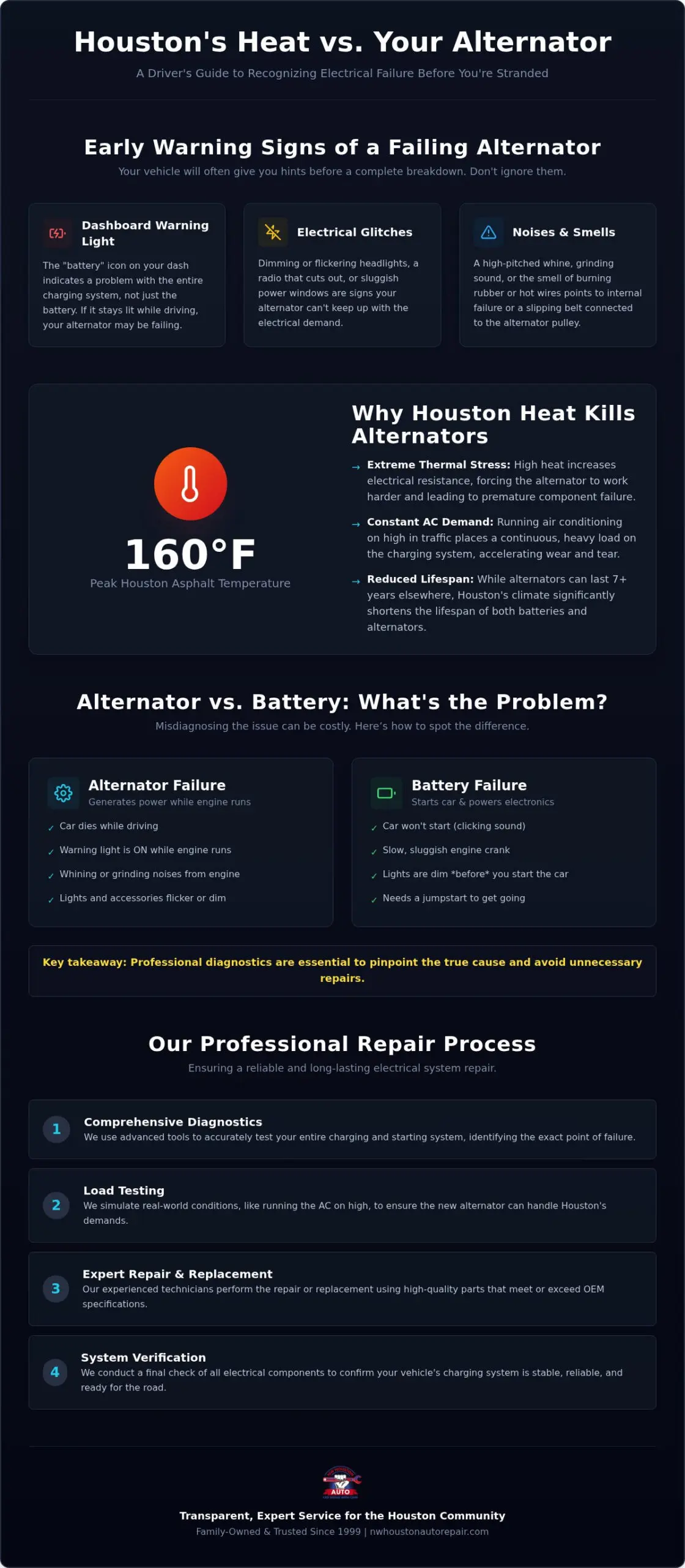 Expert Car Alternator Repair in Houston: Diagnostics & Replacement