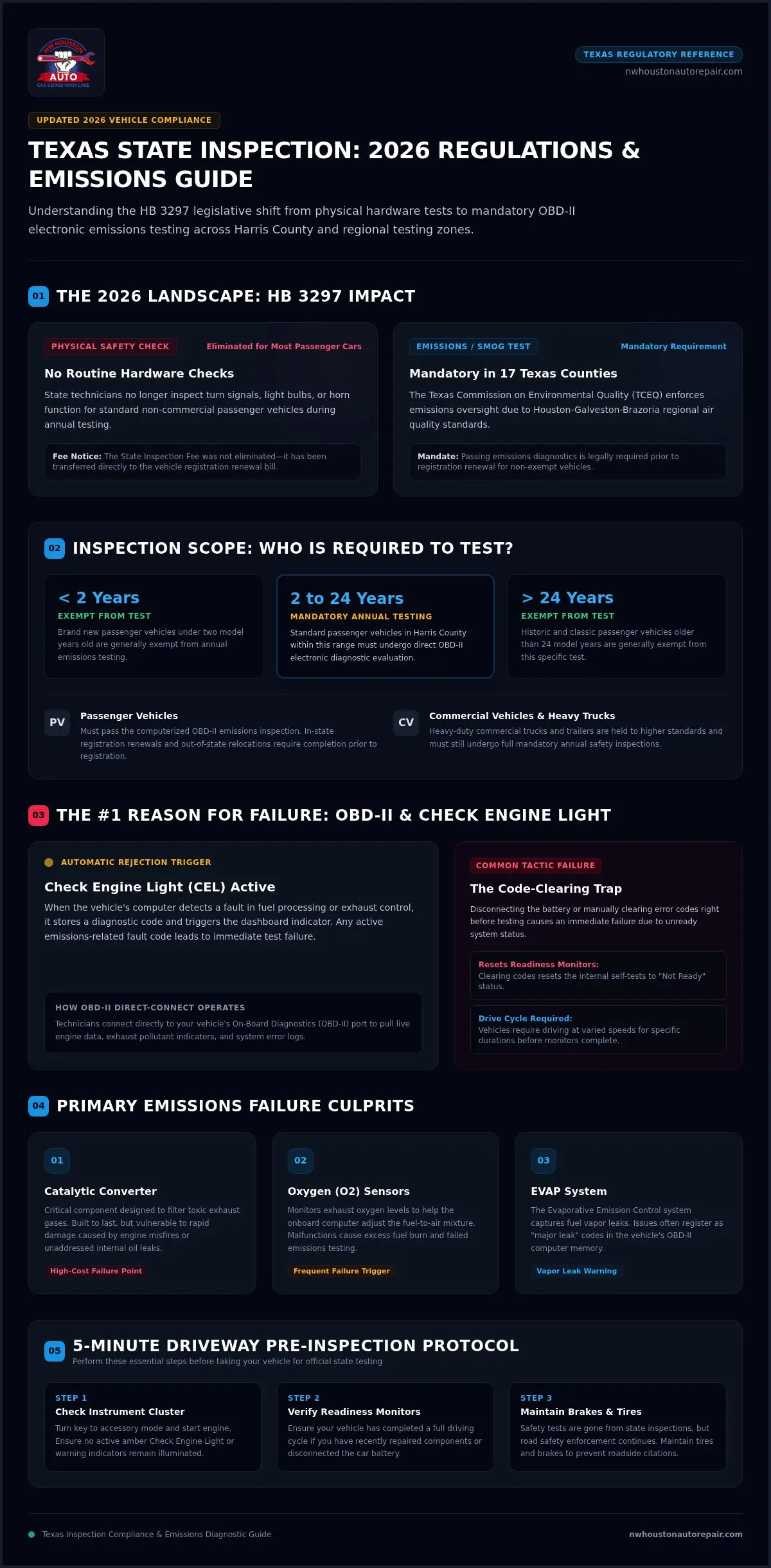 Common Reasons for Failing Texas State Inspection in 2026: Your Houston Passing Guide