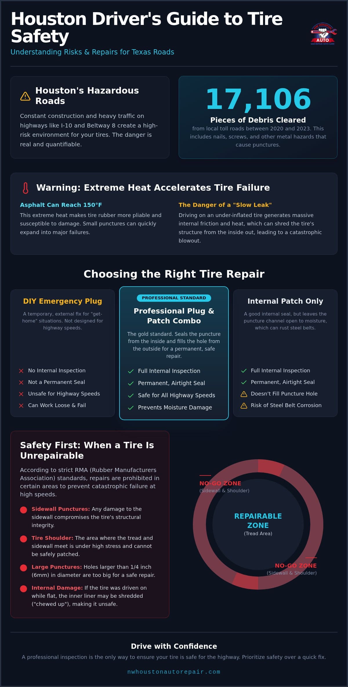 Professional Tire Plug Repair in Houston: Is Your Flat Fixable?